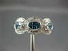 ESTATE WIDE 1.5CT WHITE & BLUE DIAMOND 14K WHITE GOLD INVISIBLE ANNIVERSARY RING