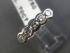 ESTATE .70CT DIAMOND 14K WHITE GOLD 3D SEMI BEZEL 5 STONE ANNIVERSARY RING #5684