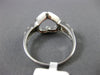 ANTIQUE LARGE .16CT DIAMOND 14KT WHITE GOLD OPEN HEART LOVE COCKTAIL RING #17582