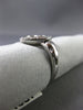 ANTIQUE LARGE .16CT DIAMOND 14KT WHITE GOLD OPEN HEART LOVE COCKTAIL RING #17582