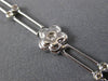 ESTATE .20CT DIAMOND 14K WHITE GOLD DOUBLE LINK FLOWER FLORAL BRACELET#19801