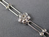 ESTATE .20CT DIAMOND 14K WHITE GOLD DOUBLE LINK FLOWER FLORAL BRACELET#19801
