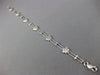 ESTATE .20CT DIAMOND 14K WHITE GOLD DOUBLE LINK FLOWER FLORAL BRACELET#19801