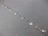 ESTATE .20CT DIAMOND 14K WHITE GOLD DOUBLE LINK FLOWER FLORAL BRACELET#19801