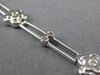 ESTATE .20CT DIAMOND 14K WHITE GOLD DOUBLE LINK FLOWER FLORAL BRACELET#19801