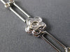 ESTATE .20CT DIAMOND 14K WHITE GOLD DOUBLE LINK FLOWER FLORAL BRACELET#19801