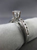 ESTATE WIDE .91CT ROUND DIAMOND 14KT WHITE GOLD SOLITAIRE ENGAGEMENT RING #21702