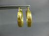 ESTATE 18KT YELLOW GOLD 3D CLASSIC MATTE HOOP EARRINGS #25141