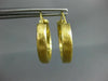 ESTATE 18KT YELLOW GOLD 3D CLASSIC MATTE HOOP EARRINGS #25141
