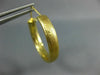 ESTATE 18KT YELLOW GOLD 3D CLASSIC MATTE HOOP EARRINGS #25141