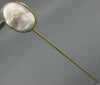 ANTIQUE 14KT YELLOW GOLD CLASSIC HANDCRAFTED LIGHT PINK CAMEO LAPEL PIN #20636