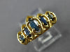 ANTIQUE 1.60CT SAPPHIRE 14KT YELLOW GOLD GRADUATING MARQUISE PYRAMID RING #22654