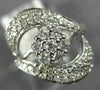 ESTATE WIDE .46CT ROUND DIAMOND 18KT WHITE GOLD 3D FLOWER LEAF LOVE FUN RING