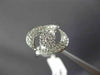 ESTATE WIDE .46CT ROUND DIAMOND 18KT WHITE GOLD 3D FLOWER LEAF LOVE FUN RING