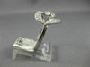 ESTATE WIDE .46CT ROUND DIAMOND 18KT WHITE GOLD 3D FLOWER LEAF LOVE FUN RING