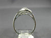 ESTATE WIDE .46CT ROUND DIAMOND 18KT WHITE GOLD 3D FLOWER LEAF LOVE FUN RING