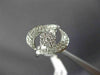 ESTATE WIDE .46CT ROUND DIAMOND 18KT WHITE GOLD 3D FLOWER LEAF LOVE FUN RING