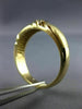 ESTATE .15CT DIAMOND 14K YELLOW GOLD 3 STONE MATTE TWIST MENS WEDDING RING 21320