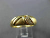 ESTATE .15CT DIAMOND 14K YELLOW GOLD 3 STONE MATTE TWIST MENS WEDDING RING 21320