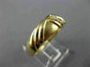 ESTATE .15CT DIAMOND 14K YELLOW GOLD 3 STONE MATTE TWIST MENS WEDDING RING 21320