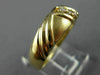 ESTATE .15CT DIAMOND 14K YELLOW GOLD 3 STONE MATTE TWIST MENS WEDDING RING 21320