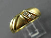 ESTATE .15CT DIAMOND 14K YELLOW GOLD 3 STONE MATTE TWIST MENS WEDDING RING 21320