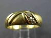 ESTATE .15CT DIAMOND 14K YELLOW GOLD 3 STONE MATTE TWIST MENS WEDDING RING 21320