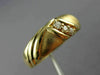 ESTATE .15CT DIAMOND 14K YELLOW GOLD 3 STONE MATTE TWIST MENS WEDDING RING 21320