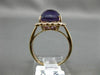 LARGE 4.63CT DIAMOND & AAA CUSHION CUT CABOCHON AMETHYST 14K ROSE GOLD HALO RING