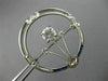 ANTIQUE LARGE 1.5CT OLD MINE DIAMOND & AAA SAPPHIRE 14K WHITE GOLD FLOWER BROOCH
