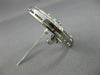 ANTIQUE LARGE 1.5CT OLD MINE DIAMOND & AAA SAPPHIRE 14K WHITE GOLD FLOWER BROOCH