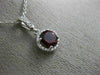 ESTATE .63CT DIAMOND & AAA GARNET 14K WHITE GOLD CLASSIC PAVE HALO ROUND PENDANT