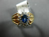 0.72CT DIAMOND & AAA SAPPHIRE 14KT 2 TONE GOLD 3D TEAR DROP HALO ENGAGEMENT RING