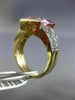 LARGE 5.50CT DIAMOND & AAA PINK TOPAZ 14KT YELLOW GOLD FILIGREE ENGAGEMENT RING