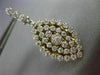 LARGE 1.52CT DIAMOND 18K 2 TONE GOLD MARQUISE SHAPE FILIGREE LEVER BACK EARRINGS
