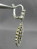 LARGE 1.52CT DIAMOND 18K 2 TONE GOLD MARQUISE SHAPE FILIGREE LEVER BACK EARRINGS