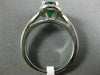 1.29CT DIAMOND & AAA OVAL EMERALD 14K WHITE GOLD 3D HALO CLASSIC ENGAGEMENT RING