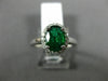 1.29CT DIAMOND & AAA OVAL EMERALD 14K WHITE GOLD 3D HALO CLASSIC ENGAGEMENT RING