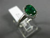 1.29CT DIAMOND & AAA OVAL EMERALD 14K WHITE GOLD 3D HALO CLASSIC ENGAGEMENT RING