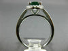 1.29CT DIAMOND & AAA OVAL EMERALD 14K WHITE GOLD 3D HALO CLASSIC ENGAGEMENT RING