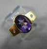 ESTATE LARGE 1.34CT DIAMOND & AAA AMETHYST 14K YELLOW GOLD SOLITAIRE RING #21930