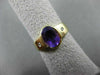 ESTATE LARGE 1.34CT DIAMOND & AAA AMETHYST 14K YELLOW GOLD SOLITAIRE RING #21930