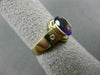 ESTATE LARGE 1.34CT DIAMOND & AAA AMETHYST 14K YELLOW GOLD SOLITAIRE RING #21930
