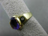 ESTATE LARGE 1.34CT DIAMOND & AAA AMETHYST 14K YELLOW GOLD SOLITAIRE RING #21930