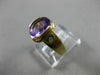 ESTATE LARGE 1.34CT DIAMOND & AAA AMETHYST 14K YELLOW GOLD SOLITAIRE RING #21930