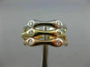 ESTATE WIDE .54CT DIAMOND 14KT TRI COLOR GOLD 3D ETOILE ETERNITY STACKABLE RING