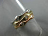 ESTATE WIDE .54CT DIAMOND 14KT TRI COLOR GOLD 3D ETOILE ETERNITY STACKABLE RING