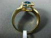 ESTATE 2.53CT DIAMOND & AAA OVAL BLUE TOPAZ 14K 2 TONE 3D HEART SHAPE LOVE GOLD