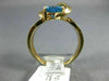 ESTATE 2.53CT DIAMOND & AAA OVAL BLUE TOPAZ 14K 2 TONE 3D HEART SHAPE LOVE GOLD