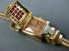ANTIQUE BULOVA 2.55CT OLD MINE DIAMOND & AAA RUBY 14KT ROSE GOLD WATCH BRACELET